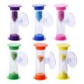 Glass Mini With Suction Cup Shower Timer Rotatable Time reminder Home Decors Sand Clock Hourglass Time Funnel Desktop Ornament. 