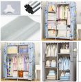 Non-woven Cloth Wardrobe Folding Portable Clothing Storage Cabinet Dustproof Cloth Closet Simple Bedroom Multipurpose 150*70*45. 