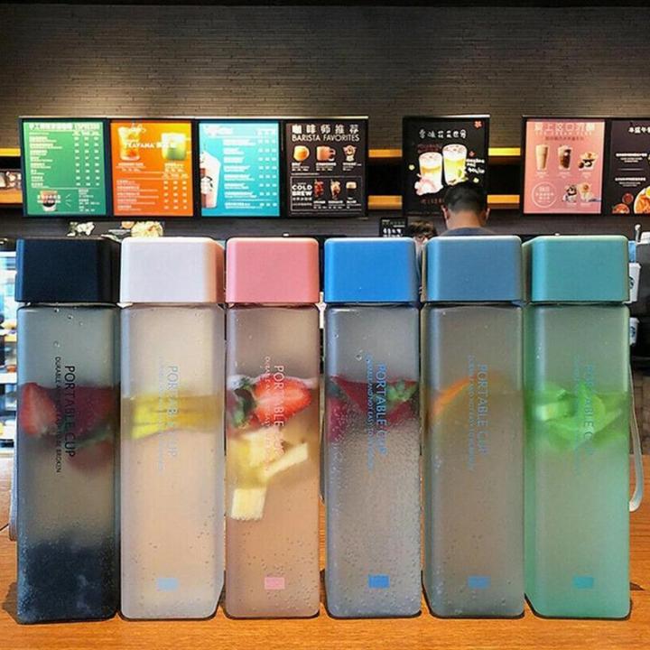 450ml Rectangular Plastic Water Bottle Portable High Temperature ...