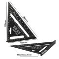 【FOOT SOFA】 7'' Aluminum Alloy Triangle Ruler， Angle Protractor Speed Metric Square Measuring Ruler For Building Framing Woodwork Tools. 