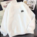 Couple men's and women's plaid sweater loose men's long-sleeved round neck youth all-match cotton sweater high-end maze casual. 