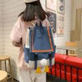 Backpack, schoolbag, big ass, super popular Japanese style backpack, soft girl, cute, fashionable, simple, student girl capacity. 