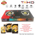TAIKO Glass Top 2 Burner Gas Cooker. 