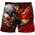 Otakuen Tokyo Ghoul 3D Printed Moon Ghoul Kaneki Ken Cool Anime Shorts Pants Men Women Chilren Beach Short Pants Swimming Trunks. 