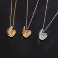 Heart Locket Pendants Necklaces For Women photo frame Valentine lovers Necklace. 