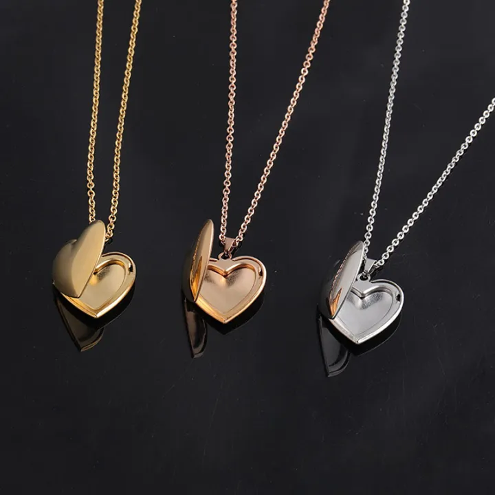 Heart%20Locket%20Pendants%20Necklaces%20For%20Women%20photo%20frame%20Valentine%20lovers%20Necklace%20-%20Image%205