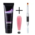 Monja 2 Pcs/Set 10 Styles Nail Art Set Acrylic Gel Dual End Painting Brush UV Gel Nail Extension Building DIY Manicure Tool Kits. 