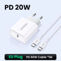 【Buy 2 for 12999: UK Plug+1.5M C-L Cable】UGREEN Quick Charge 4.0 3.0 QC PD Charger 20W QC4.0 QC3.0 USB Type C Fast Charger For Samsung Galaxy S25 S24 Ultra A iPhone 16 15 Max Pro Xiaomi 15 14 Pro Redmi K80 Pro HONOR 300 Pro. 
