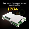 4S Lithium Battery Protection Board 12.8V 120A BMS Lithium Iron Phosphate Battery Charger Protection Board for Lifepo4. 