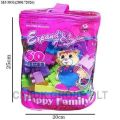 60/110 Pcs Happy Family Building Blocks Set with Pink Bag for Girls. 