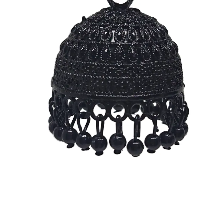 Traditional%20Jhumka%20earrings,%20Elegant,%20Unique,%20Indian%20&%20Pakistani%20Jewelry,%20Party%20and%20Casual%20Wear,%20Coated%20Matt%20Black%20Jhumka%20Jhumki%20LIMITED%20EDITION%20-%20Image%203