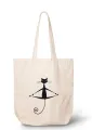 Cat Love Tote Bag - Eco-Friendly Zipper Bag with Inside Pocket. 
