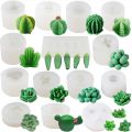 Mix Style Succulent Plants Candle Silicone Mold DIY Resin Cupcake Chocolate Epoxy Sugar Clay Mould.
