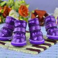 4 Pcs/sets Winter Dog Shoes Warm Fleece Puppy Pet Shoes Waterproof Dog Snow Boots For Small Dogs Chihuahua Yorkie Teddy Shoes. 