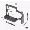 1 PCS Camera Rabbit Cage Black Aluminum Alloy A6700 Camera Rabbit Cage Expansion Frame Kit. 