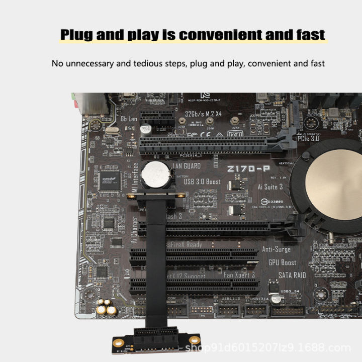 PCIE%20X1%20Riser%20Cable%20Dual%2090%20Degree%20Right%20Angle%20Extension%20Cable%20PCI%20Express%201x%20Riser%20Card%20Ribbon%20Extender%20-%20Image%203