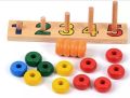 New Wooden Toy Baby Toy Montessori Counting Disks Stacking Sorting Board Building Early Childhood Education Preschool Kids Gifts. 