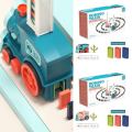 Kids Electric Domino Train Car Set Sound Light Automatic Laying Dominoes Brick Blocks Game Educational DIY Boys Girls Toy Gift. 