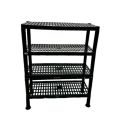 4 Tier Plastic Shoe Rack Black. 