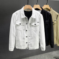 Workwear Korean style jacket men's white lining casual denim trendy short denim spring and autumn shirt jacket casual men. 