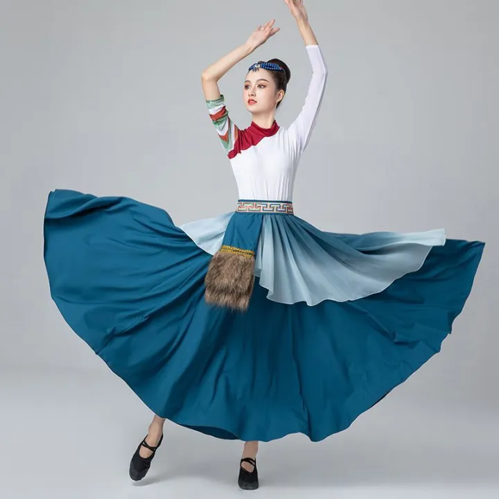 2023New%20Tibetan%20Dance%20Costume%20Men%20and%20Women%20Tibetan%20Long%20White%20Silk%20Sleeves%20Performance%20Costumes%20Mongolian%20Ethnic%20Performance%20Wear%20-%20Image%209