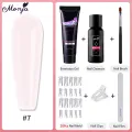 Monja 6Pcs/Set Nail Art Extension Kit Acrylic Uv Gel Nail Files Nail Molds Builder Painting Brush Slip Solution Diy Manicure Set. 
