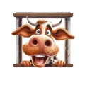 Funny Cow Wall Sticker Window Living Room Background Decorations Wallpaper Creative Animals Self Adhesive Decals M1107. 