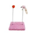 Cat Spring Toy Creative Cat Kitten Training Toys Cat Scratching Toy Funny Kitten Mouse Toy Kitten Interactive Toy Spring Board Toy. 