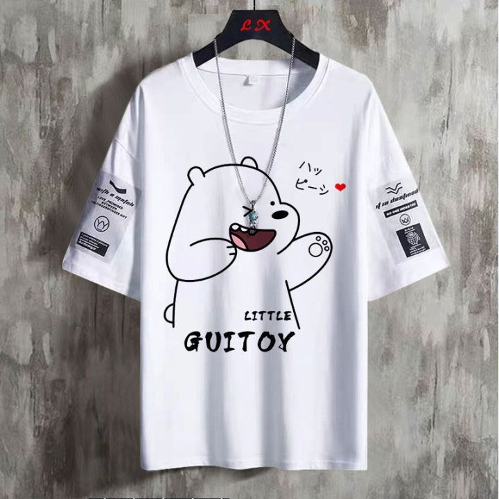 2023Summer%20New%20Fashion%20Korean%20Style%20Half%20Sleeve%20Top%20Clothes%20Large%20Size%20Loose%20Crew%20Neck%20T-shirt%20Men's%20Short%20SleeveTT-shirt%20-%20Image%205