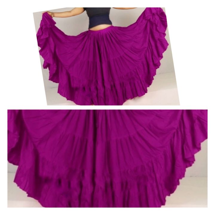 Ladies%20Full%20Flared%20Beautiful%20Long%20skirt%20plane%20magenta%20Colour%20-%20Image%203