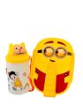 Kids Combo Pack / Lunch box and 500ml Water Bottle / Attractive Design / Combo With Carry Bank. 