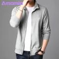 Versatile Men Jacket Stylish Men's Spring Autumn Jacket with Zipper Placket Pockets Slim Fit Outwear for Streetwear Fashion Men Zippered Coat. 
