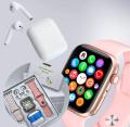 W26 Pro Max Smart Watch Series 9 with Airpods -Pink. 