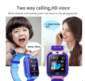 Kid's Q12 GPS Smart Watch for Kids (Blue). 