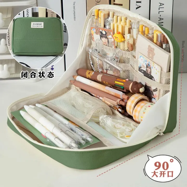 Three%20Class%20Two%20Pencil%20CaseinsJapanese%20Style%20Large%20Capacity%20Junior%20High%20School%20and%20Elementary%20School%20Students%20Girl%20Good-looking%20Pencil%20Stationery%20Box%20Pencil%20Case%20-%20Image%203