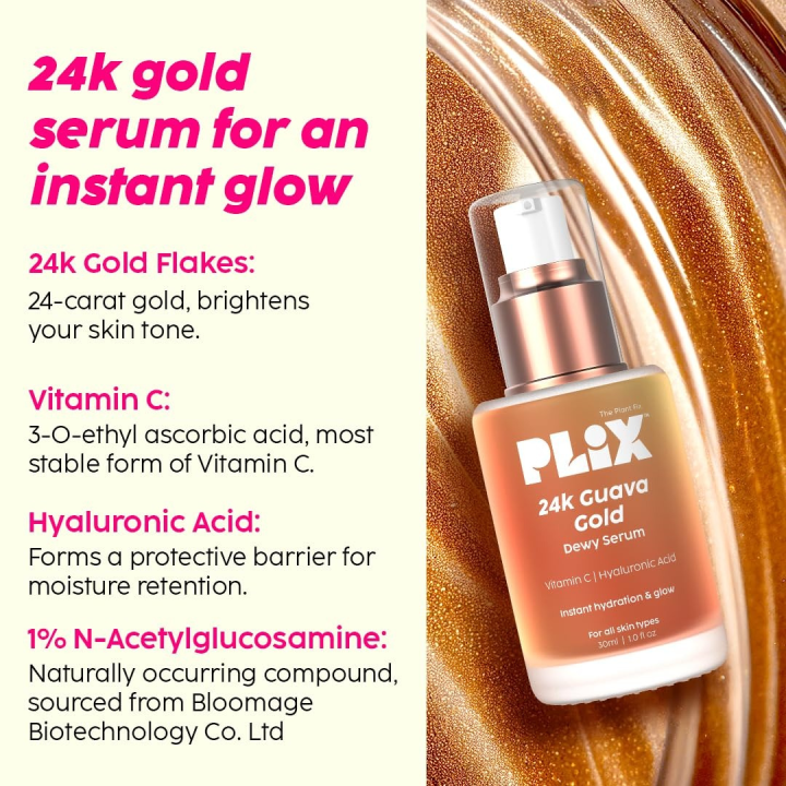 PLIX%20%E2%80%93%20THE%20PLANT%20FIX%2024k%20Guava%20Gold%20Lightweight%20Face%20Serum%20and%20Moisturizer%20Combo%20(30%20ml%20+%2050g)%20-%20Image%202