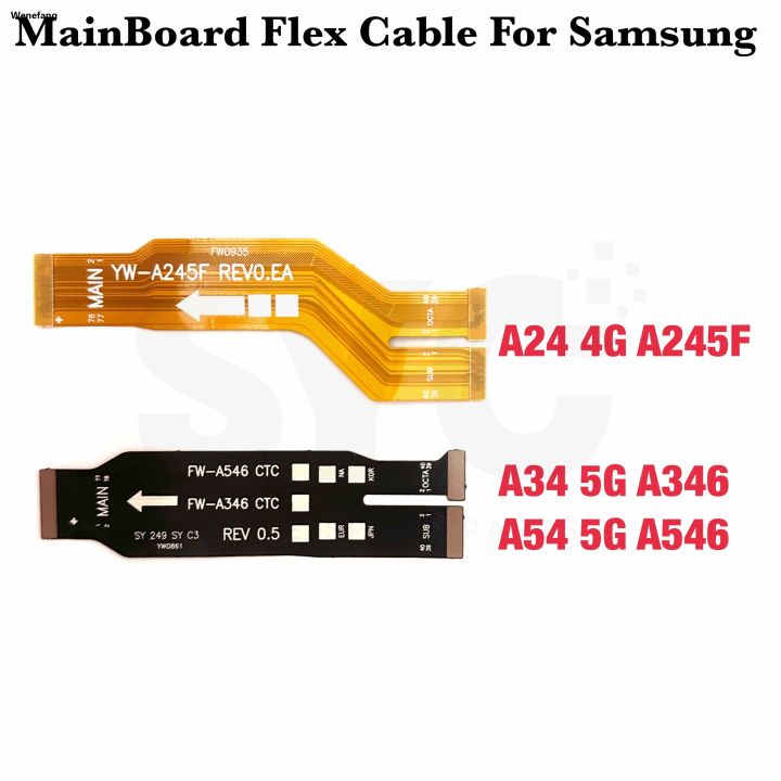 Wenefang 2025 Good quality For Samsung A24 A245 A34 A54 A346 A546 Main Board Motherboard Flex Cable Repair Parts