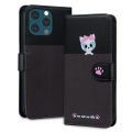 Cartoon Anime Flip Leather Phone Case For Samsung Galaxy S24 S23 S22 S21 S20 S10 Ultra Plus FE Pet Cat Dog Print Card Book Cover. 