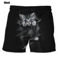 New fashion cute cat graphic board shorts for men 3D printed casual unisex funny animal beach swimming shorts men trunks. 