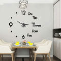 DIY Digital Wall Clock 3D Sticker Modern Design Large Silent Clock Home Office Decor Wall Watch for Living Room Decoration. 