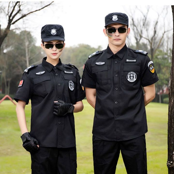 Summer Security Uniform Short Sleeve Suit Men's and Women's Security Uniforms Spring and Autumn Long-Sleeve Jacket Property Duty Work Clothes