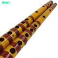 (Winds) Traditional Long Bamboo Flute Clarinet Student Musical Instrument 7 Hole 42.5Cm. 