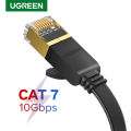 UGREEN Cat 7 Ethernet Cable Shielded Gigabit Flat Cat7 RJ45 LAN Cable High Speed Internet Network Patch Cord 10Gbps for Gaming PS4, Xbox One, PS3, PC Laptop Mo'dem Rou'ter, Computer. 