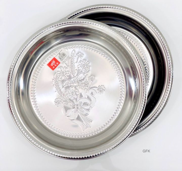 Stainless%20Steel%20Sawan%20Plate%20/%20Lunch,%20Dinner%20Food%20Plate%20Good%20Quality%20Large%20Round%20Tray%20Tableware%20for%20Outdoor%20Camping%20&%20Picnic%20Household%20Trays%20-%20Image%206