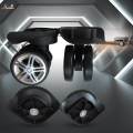 Luggage Suitcase Replacement Wheels Swivel Wheel Double Row Large Wheel Durable Black Quiet. 