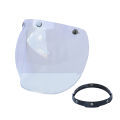 Motorcycle Anti-UV Anti-Scratch Helmets Lens Retro Bubble Visor Wind Shield Lens Un-iversal for Standard 3-Snap Open Face Helmets. 