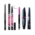 SHISHI Makeup Kit with 5 Pink Makeup Brushes, 3in1 Combo, 36H Eyeliner, Kajal, Compact, 5in1 Lipstick, Fixer, Primer, Contour, Foundation, 3 Makeup Puffs - (Pack of 20). 