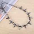 Metal Spikes Studs Rivets Punk Goth Necklace Choker Collar. 
