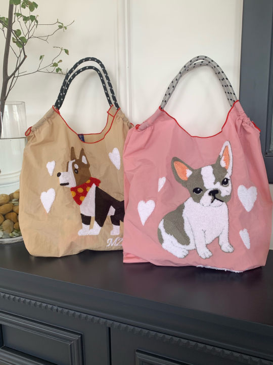 Women's%20Embroidered%20Shopping%20Bag%20Handbag%20Oxford%20Fabric%20Bag%20Large%20Capacity%20Nylon%20Crossbody%20Foldable%20Portable%20Shoulder%20Bag%20-%20Image%202