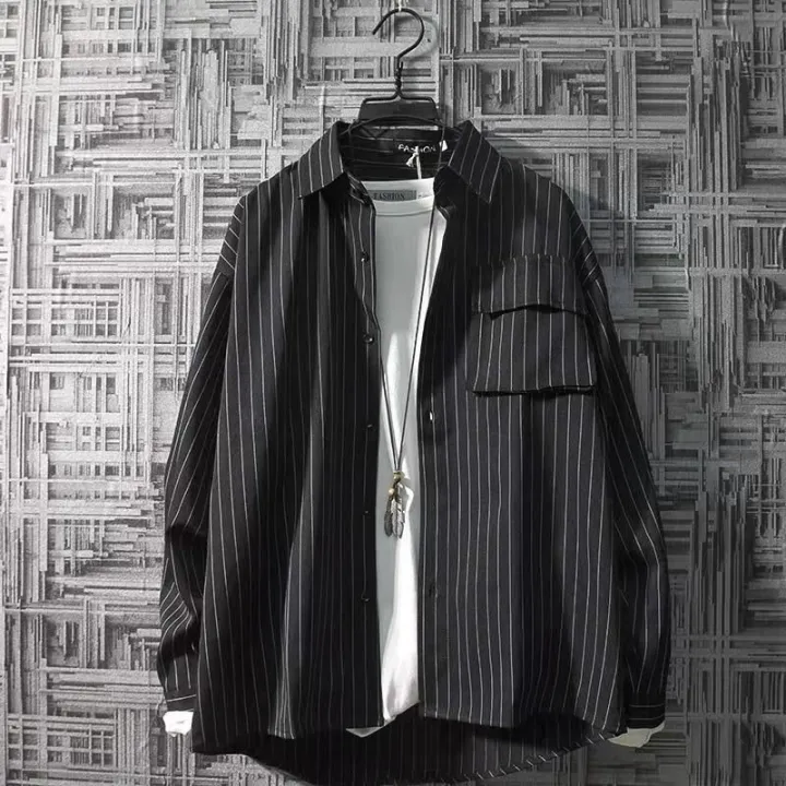 Men's%20Clothing%20New%20Long%20Sleeve%20Shirt%20Trendy%20with%20a%20Set%20of%20Casual%20Suit%20Fashion%20ins%20Hong%20Kong%20Style%20Coat%20for%20Men%20Summer%20-%20Image%203
